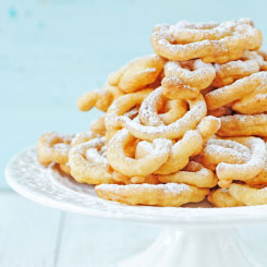 Stack of funnel cakes