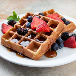 Waffles with Fruit