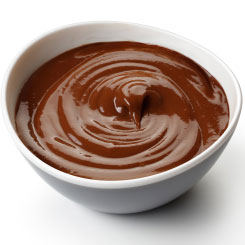 Bowl of chocolate pudding