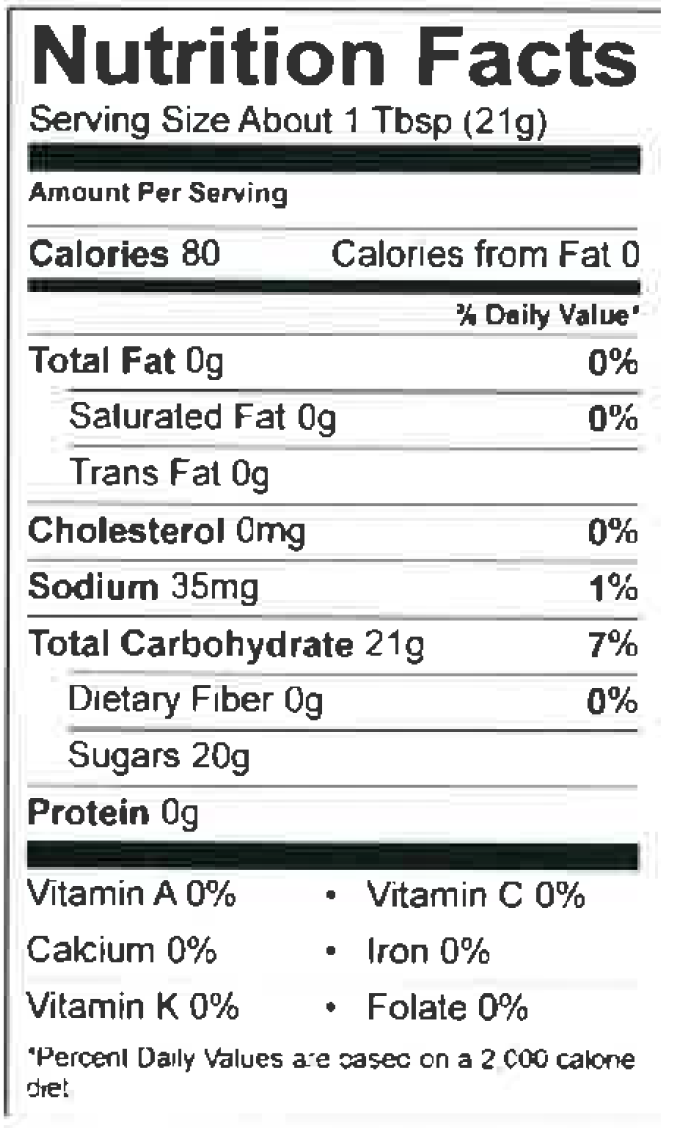 Nutrition Facts Powdered Drink Mix