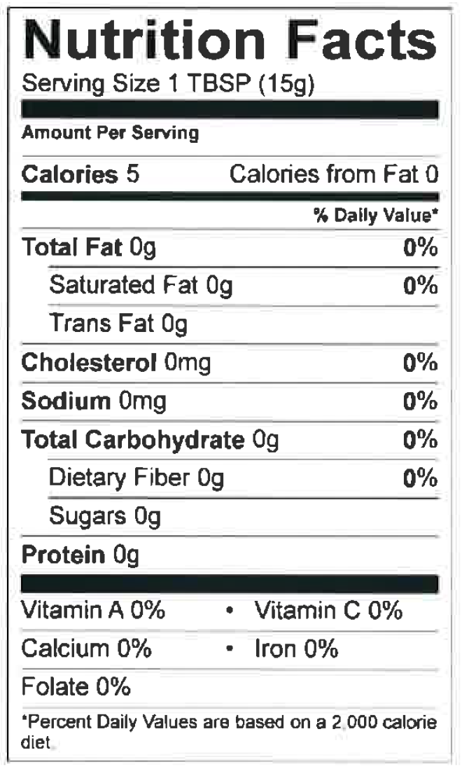 Nutrition Facts - Vinegar